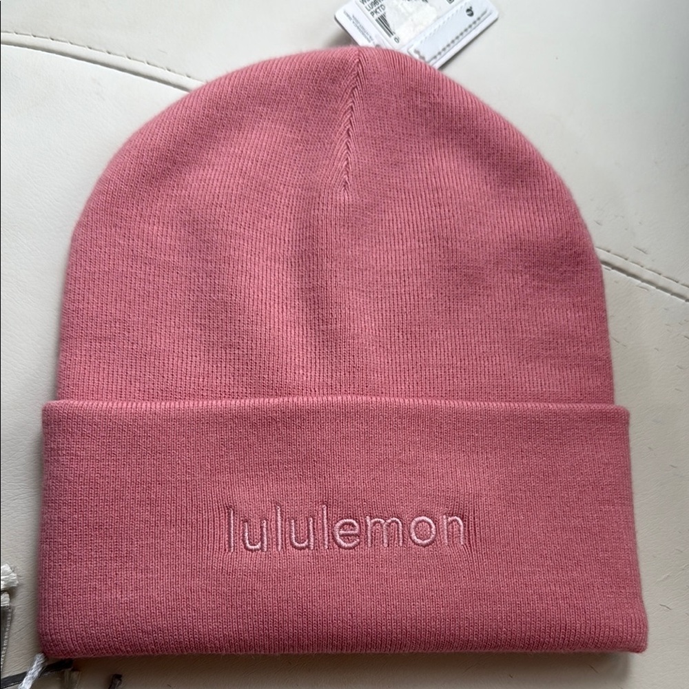 Lululemon Athletica Pink Knit Beanie Hat